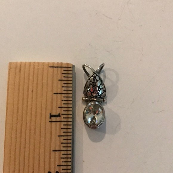 Vintage Sarda 925 Sterling Silver Crystal Pendant New Old Stock - Picture 5 of 8